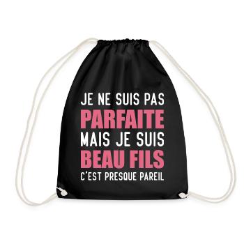 Je Ne Suis Pas Parfaite Mais Je Suis Beau Fils - Sac de sport léger - noir - Devant