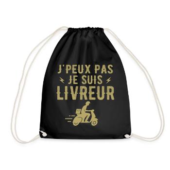 Je Peux Pas Je Suis Livreur - Sac de sport léger - noir - Devant
