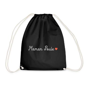 maman poule cadeau anniversaire fête des mères - Sac de sport léger - noir - Devant