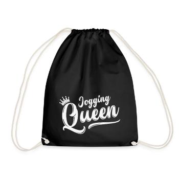 Jogging Queen Queen Jogging Running Sports Gift - Drawstring Bag - black - Front