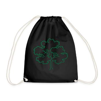 Arbre Forêt Nature - Sac de sport léger - noir - Devant