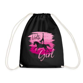 Volti Girl Pferdesport Voltigieren by TinaShirts - Turnbeutel - Schwarz - Vorne