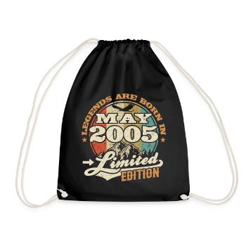legend born in 2005 - 18 years old - Drawstring Bag - black - Front
