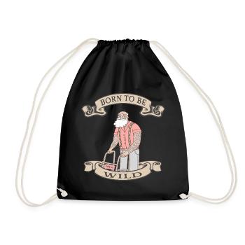 Aîné actif avec déambulateur - Sac de sport léger - noir - Devant