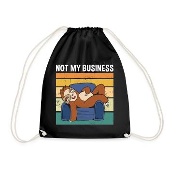 Pas mon affaire Paresseux mignon - Sac de sport léger - noir - Devant