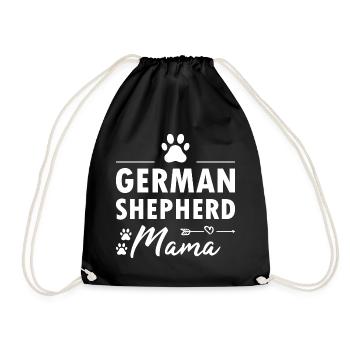 German Shepherd Mama - Drawstring Bag - black - Front