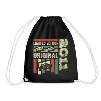 Vintage 2011 - Retro Birthday Quote 2011 - Drawstring Bag - black - Front