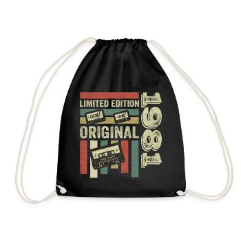Vintage 1981 - Retro Birthday Quote 1981 - Drawstring Bag - black - Front