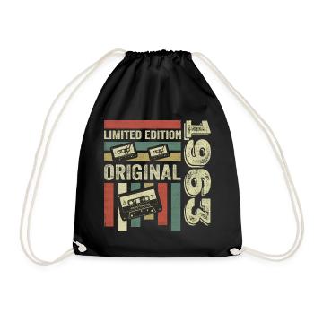 Vintage 1963 - Retro Geburtstagsspruch 1963 - Turnbeutel - Schwarz - Vorne