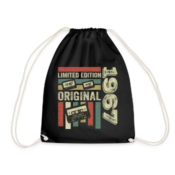 Vintage 1967 - Retro Birthday Saying 1967 - Drawstring Bag - black - Front