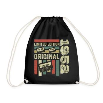 Vintage 1952 - Retro Geburtstagsspruch 1952 - Turnbeutel - Schwarz - Vorne