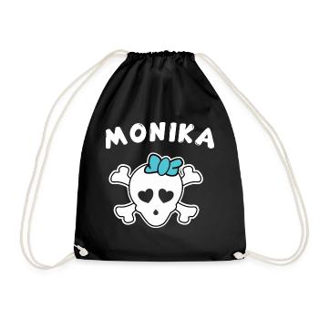 Pirate Monika Design for girls and women - Drawstring Bag - black - Front