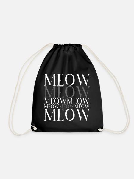 Meow - Turnbeutel - Schwarz