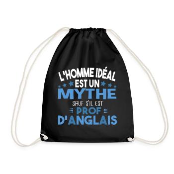 Prof d'anglais professeur cadeau humour homme - Sac de sport léger - noir - Devant