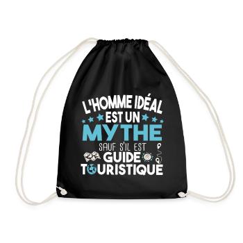 Guide touristique touriste cadeau métier humour - Sac de sport léger - noir - Devant