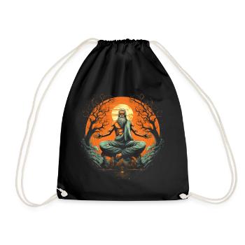 Yoga Meister - Turnbeutel - Schwarz - Vorne
