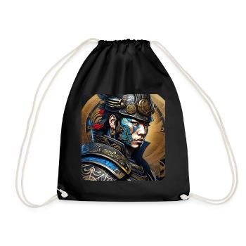 Fier samouraï avec tatouage Japon Asie Ninja Kendo - Sac de sport léger - noir - Devant