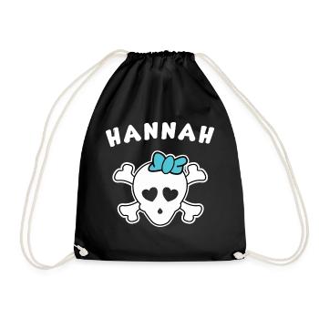 Pirate Hannah Design for Girls and Women - Drawstring Bag - black - Front