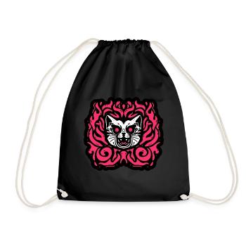 Chat démoniaque - Sac de sport léger - noir - Devant