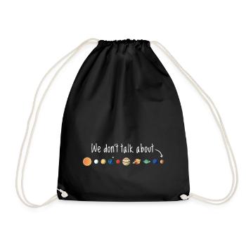 Nous ne parlons pas de la planète Pluton - Sac de sport léger - noir - Devant