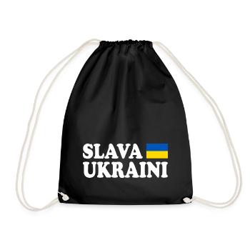 Slava ukraini - Drawstring Bag - black - Front