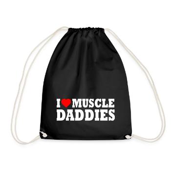I love muscle daddies - Sac de sport léger - noir - Devant