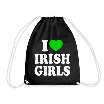 I love irish girls - Turnbeutel - Schwarz - Vorne