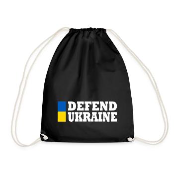 Defend ukraine - Drawstring Bag - black - Front