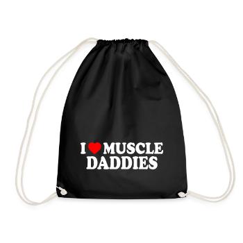 I love muscle daddies - Sac de sport léger - noir - Devant