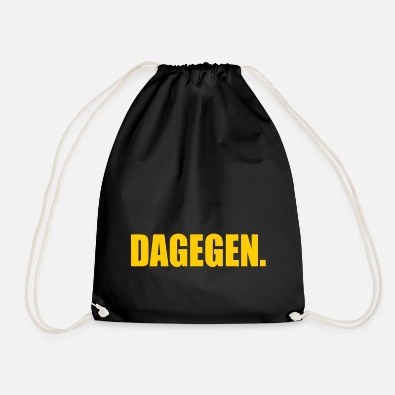 Dagegen - Turnbeutel - Schwarz