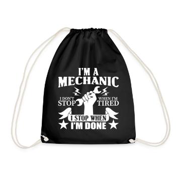 Funny Mechanic stop when done - Turnbeutel - Schwarz - Vorne