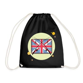 great fishing - Drawstring Bag - black - Front