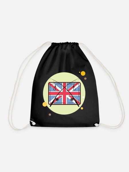 great fishing - Drawstring Bag - black