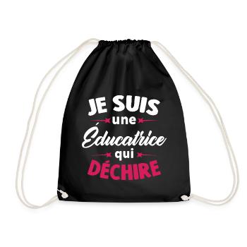 Je Suis Une éducatrice Qui Déchire - Sac de sport léger - noir - Devant