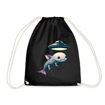 Enlèvement d’OVNI: Alien et Axolotl - Sac de sport léger - noir - Devant
