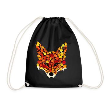 Renard des feuilles d’automne - Sac de sport léger - noir - Devant