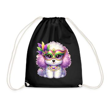Conception de caniche Mardi Gras - Sac de sport léger - noir - Devant