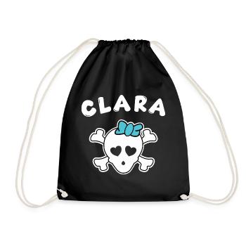 Pirate Clara Design for Girls and Women - Drawstring Bag - black - Front