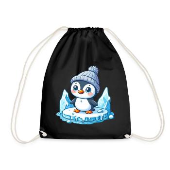 Le pingouin, le changement climatique et la fonte des glaces - Sac de sport léger - noir - Devant