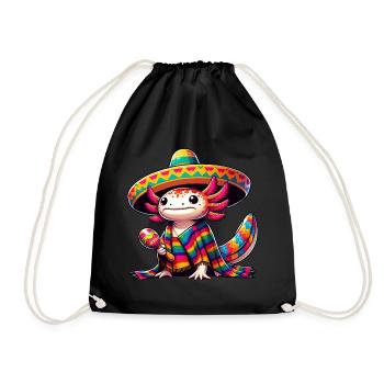 Cinco de Mayo Axolotl : design festif - Sac de sport léger - noir - Devant