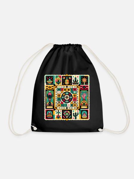 Loteria: Mexikos Bingo-Fiesta - Turnbeutel - Schwarz