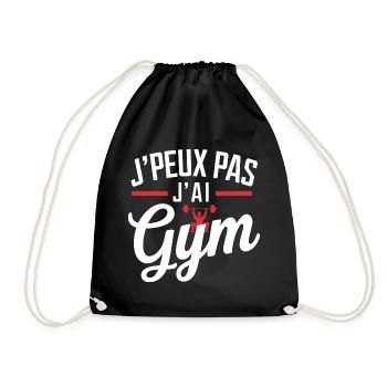 Ich kann nicht, ich habe ein Fitnessstudio - Turnbeutel - Schwarz - Vorne