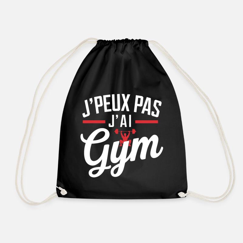 Ich kann nicht, ich habe ein Fitnessstudio - Turnbeutel - Schwarz