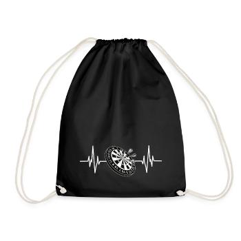 Darts heartbeat - Drawstring Bag - black - Front