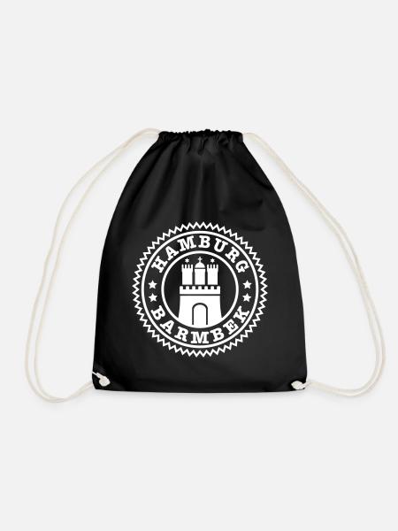 Hamburg District Barmbek B - Drawstring Bag - black