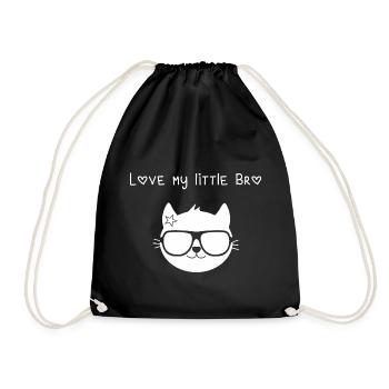 Petit frère love my little Brother -frères - Sac de sport léger - noir - Devant
