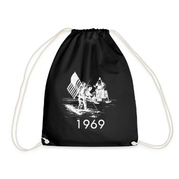 Moonlanding 1969 - Turnbeutel - Schwarz - Vorne