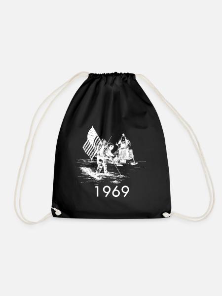 Moonlanding 1969 - Turnbeutel - Schwarz