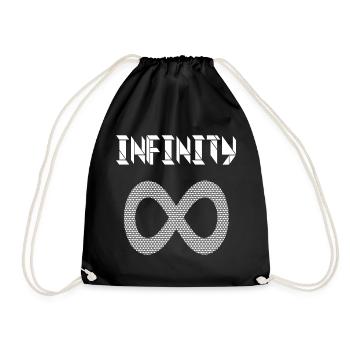 infinity, infinity - symbol, lying 8 - Drawstring Bag - black - Front