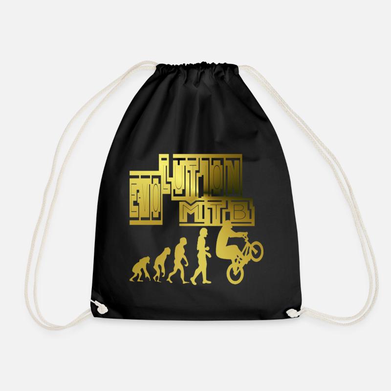 Evolution MTB, mountain bike, trial bike rider - Drawstring Bag - black